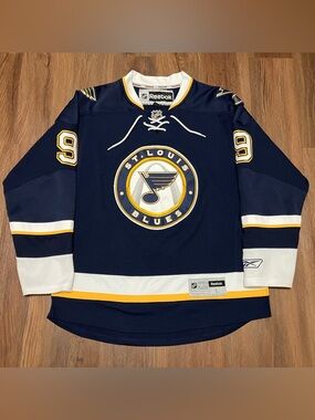 St Louis Blues Paul Kariya Arch Alt Reebok NHL Hockey Jersey Size L